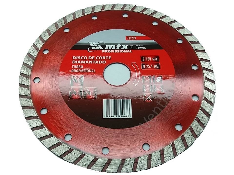 Disco de corte diamantado turbo